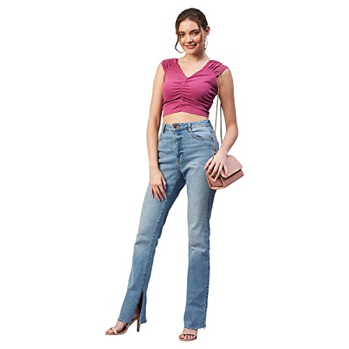 Image of Marie Claire Women's Solid Slim Fit Blouse