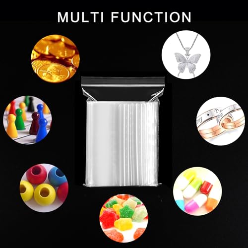 Druckverschlussbeutel 40x50cm Verschließbare Plastiktüten Zip Beutel Groß Wiederverschließbare Plastikbeutel, Verdickung Haltbar, Anwendbar Bastelbedarf, Kleideraufbewahrung usw-20Stück