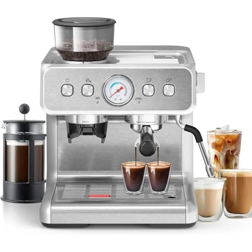 Image of Fastlink‚15 Bar Espresso Machine: Fast Heating Cappuccino & Latte Maker with Milk Frother - Enjoy Delicious Coffee at Home