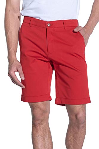 Steffen Klein Herren Chino Shorts Bermuda Kurze Hose Sommerhose Bequem Baumwolle 33 ROT Cover