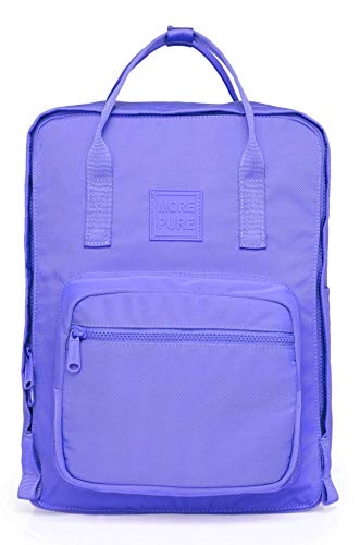 More Pure Rucksack Geldbrse, Passend FR 15-Zoll MacBook, 37x26x14 cm, Mittleres Schieferblau