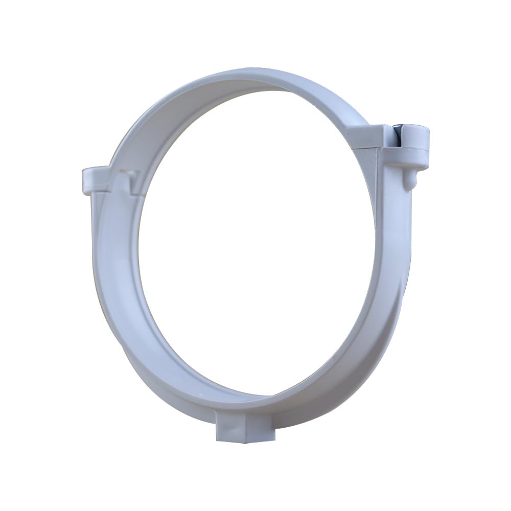 First Plast - Gouttière PVC 33 demi-ronde - Collier bride pour tube de descente PVC Ø100 - blanc - First Plast