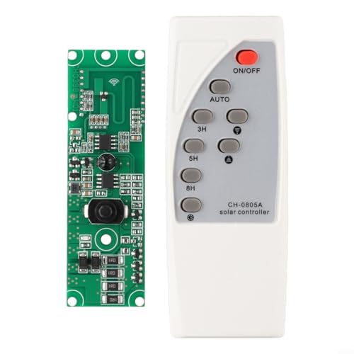 Lampe solaire sans fil avec télécommande pour extérieur, jardin, allée, 3,2 V/3,7 V pour LiFePO4/Li-ion, détecteur de mouvement à micro-ondes (5-10 m)