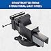 Yost Vises 904-AS All Steel Combination Vise | 4 Inch Jaw Width Pipe and Bench Vise |Secure Grip with Swivel Base | Made of Structural Cast Steel | Black