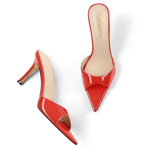 LOCERICH High Heel Mules Sandals for Women Kitten Heels Pointed Toe by LOCERICH - Used condition - Image 3