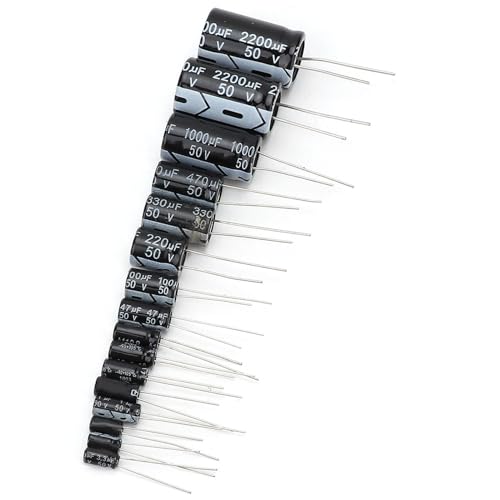 Kit de sortimento de resistores 150pcs, kit de componentes eletrônicos, kit de capacitores eletrolít