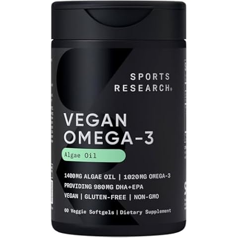 Sports Research Vegan Omega-3 Fish Oil Alternative from Algae Oil Cover