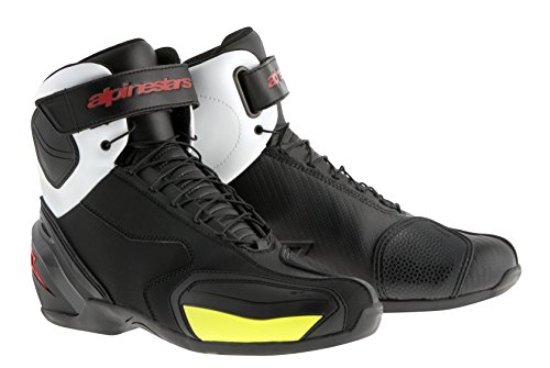 Alpinestars SP-1 Men's Street Motorcycle Shoes - Black/White/Red/Yellow / 42