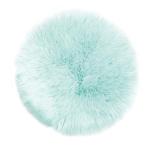 Teppich Wölkchen – Flauschiger Hochflor Teppich-Schlafzimmer-Rund -...