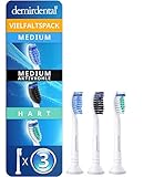 demirdental HX6003/2 Vielfaltspack Medium und Hart, Aufsätze kompatibel für Philips Sonicare Ersatzbürsten