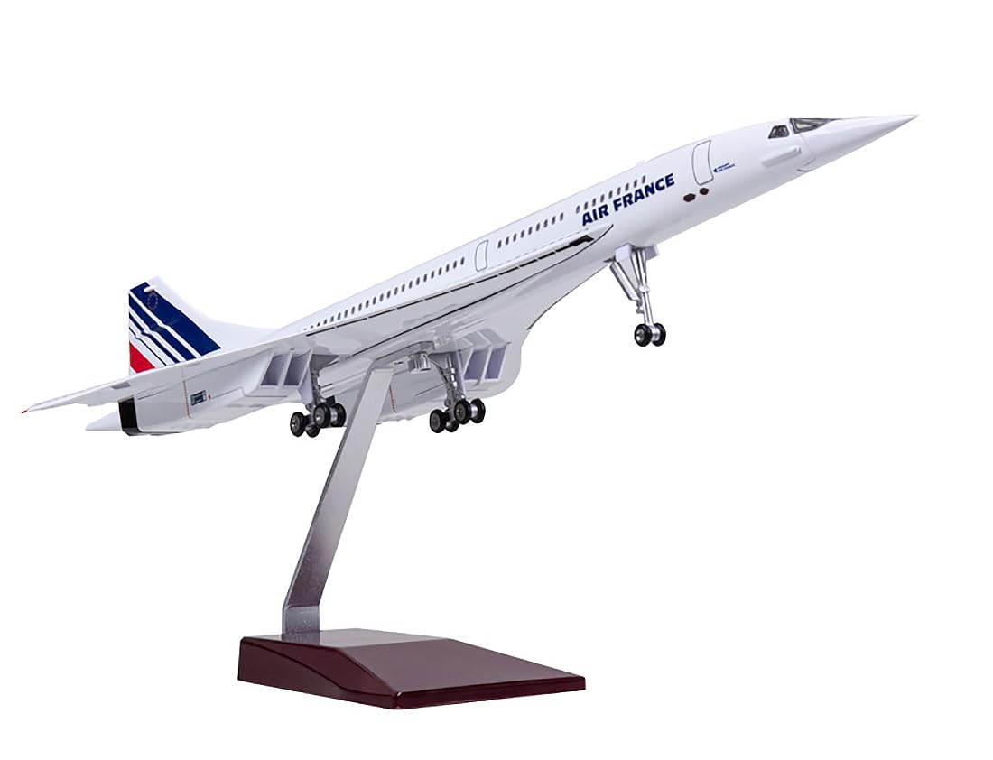 Model Plane Concorde Model Resin Supersonic Jet Airplane Model 1/125 Scale Metal Concorde Air France F-BVFB Plane Model for Gift Collectible