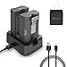HOLACA Dual Port Charging Station for Ring Rechargeable Batteries,Compatible with Ring Video Doorbell 2,Ring Peephole Cam, Ring Spotlight Cam Battery and Ring Stick Up Cam Battery Camera