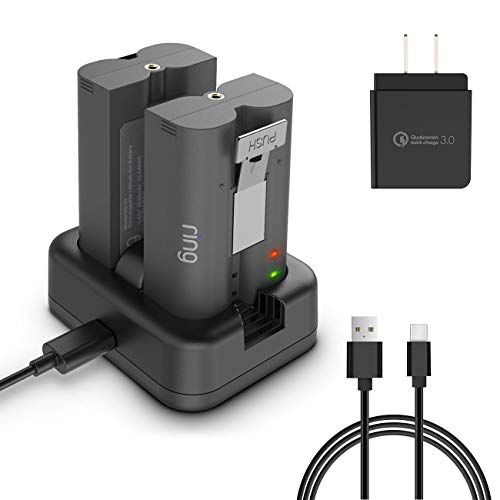 HOLACA Dual Port Charging Station for Ring Rechargeable Batteries,Compatible with Ring Video Doorbell