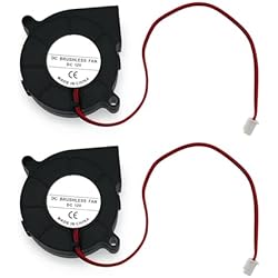 Ventilador 50X50 JZK 2 uds 5015 ventilador pequeño 12V, velocidad: 6500 RPM/min, 50x50x15mm, 5cm 12V ventilador impresora 3D ventilador refrigeración, ventilador sin escobillas DC 50mm