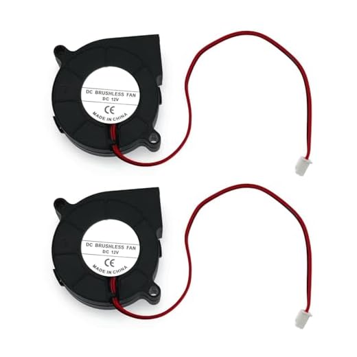 JZK 2 uds 5015 ventilador pequeño 12V, velocidad: 6500 RPM/min, 50x50x15mm, 5cm 12V ventilador impresora 3D ventilador refrigeración, ventilador sin escobillas DC 50mm