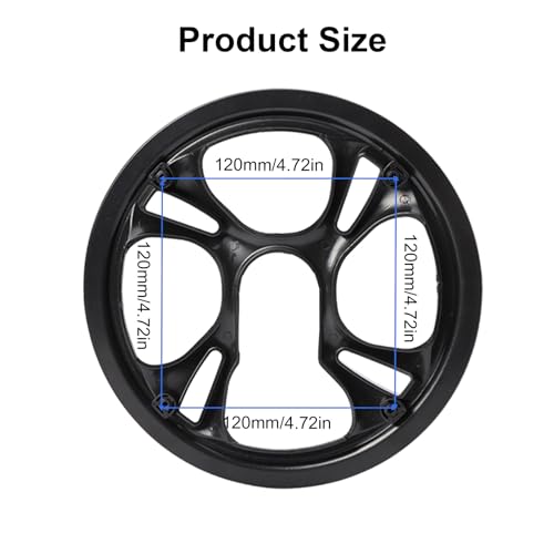 Image of Eagles 1-Pack Bike Chain Guard, Sprocket Protective Cover with 48T 4 Holes Bicycle Bike Crankset Chain Wheel Cover Protection Chain Wheel Protective Cover Black