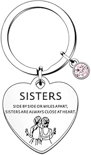HULALA Sister Keyring Gifts From Sister For Birthday Christmas Side By Side Or Miles Apart Sisters Are Always Close At Heart