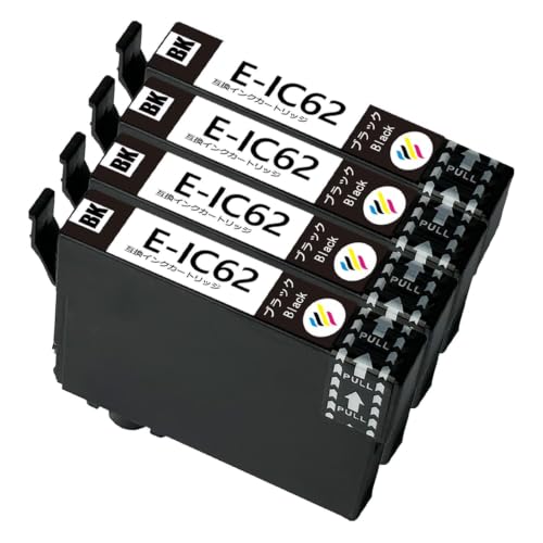 エプソン用互換インクカートリッジIC62プリンターインククリップ ICBK62ブ