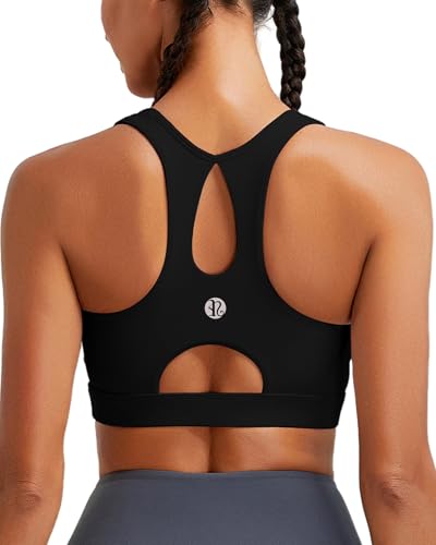 RUNNING GIRL Sports Bras for Women High Support,Racerback Running Bra Molded Cup Sports Bra with Sewn in Pads