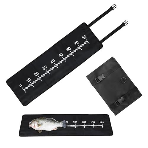 MmotZsb Abhakmatte Karpfen Abhakmatte Angeln mit Fisch Maßband Falbare Angelmatte für Wettkämpfe und Dokumentation Leicht zu Reinigen und Transportieren 80 cm Länge Maßband für Präzise Messungen