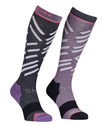 Chaussettes de ski de rando longues pour femme en taille 42-44 noir