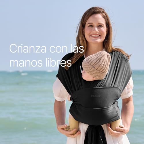Variante de momcozy fular portabebes negro 3,6–15 kg