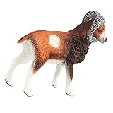 Figuras de muflón de resina: el juguete de simulación de muflón es un artículo educativo divertido y práctico para niños, también una bonita decoración de escritorio, modelo animal decorativo