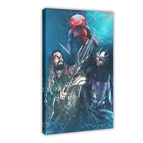 Aquaman Posters - Póster de Jason Momoa con 36 carteles en lienzo para decoración de dormitorio,...