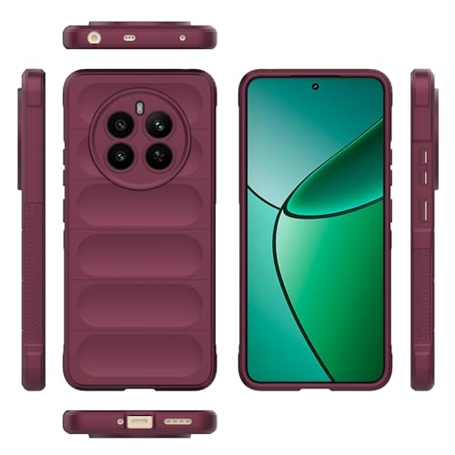 Image of Glasgow Liquid Silicone Back Case Cover Compatible with [ Realme P1 5G ] Back Case Cover |Premium Finish | Luxury | Soft Style | Camera Protection | Maroon