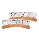 【LEICHT ZU GREIFEN】Holz Karten Halter Spielkartenhalter Es schützt Ihre Hände vor Schmerzen im Karpaltunnel und eignet sich sehr gut zum Spielen von Kartenspielen.