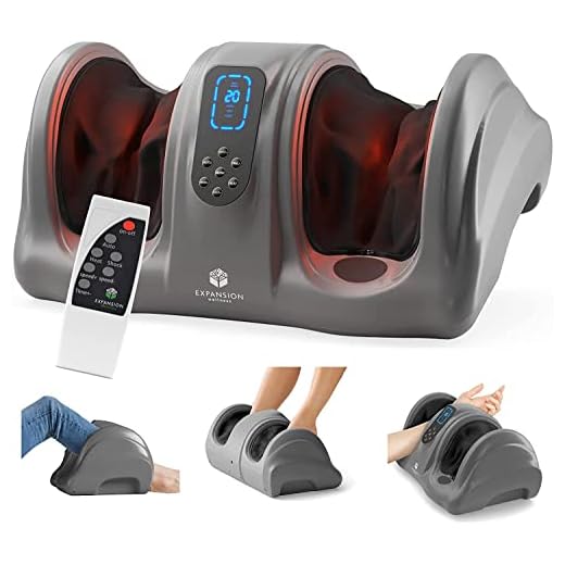 Foot Massager Machine with Heat, Shiatsu Foot and Calf Massager for Plantar Fasciitis and Neuropathy, with Deep Kneading, Increases Blood Flow Circulation W/Remote Control