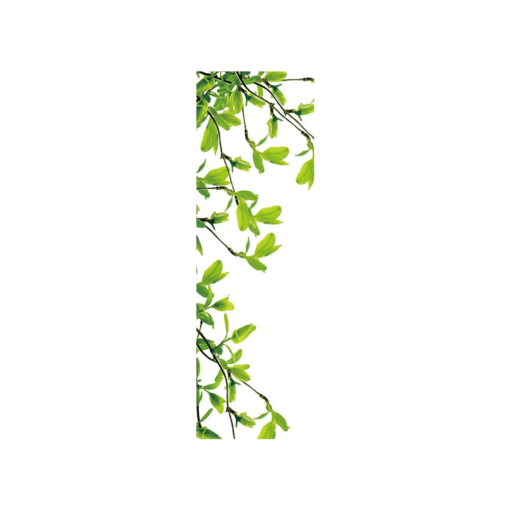 Fridge Stickers to Cover Full Doors 3D Green Leaves Self Adhesive Refrigerator Door Sticker Professional Vinyl Wallpaper 100X180Cm