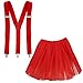 Produktbild Goldschmidt Kostüme Tüllrock und Hosenträger Set Verkleidung Kostüm Karneval Petticoat Tutu (rot)