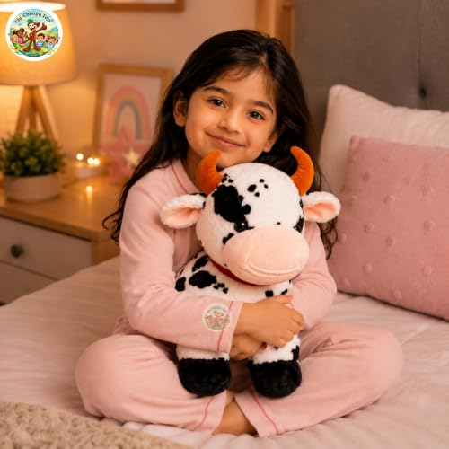 Image of American Cow Plush Toys, Black & White-Big Size (45 Cm) Animal Soft Toys for Kids /Babies /Girls