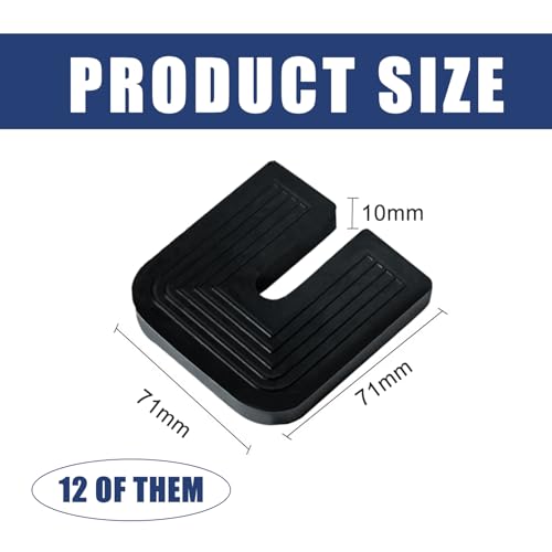 12 Stück Schwingungsdämpfer Klimaanlage aus Gummi, U-Förmig Vibrationsdämpfer Klimaanlage Gummipuffer Klimaanlagen Schwingungsdämpfer Antivibrationsfüße Stoßdämpfer für Klimaanlage Wärmepumpe, Schwarz