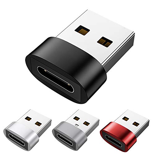 Charger Adapter Charging Data Transmission Aluminum Alloy Type-C Female To Usb 2.0 Converter Portable Data Cable Charging Cable Conversion Head Compatible With Mobile Phone Red #TOP1