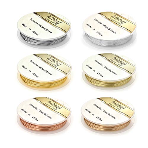 LANBEIDE 6 Packs 22-Gauge Jewelry Beading Wire, Tarnish Resistant Copper Wire for Beading Jewelry Crafts Making - Thumbnail 3