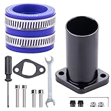 CIOM Universal Intake Pipe Manifold (BLACK) and Motorcycle Carburetor Intake Manifold Interface Inlet Pipe（BLUE 35mm） for PWK24 Carburetor Coleman BT200X CT200U-ex Predator 196cc 212cc 6.5hp GX200…