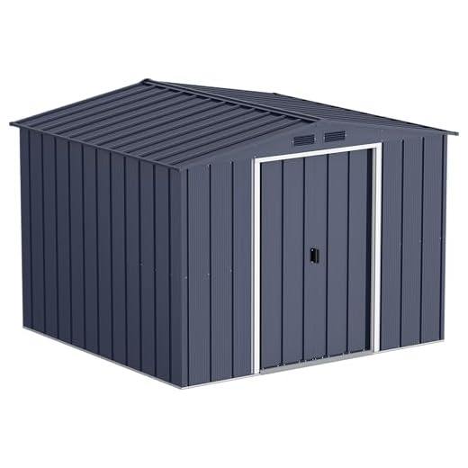 Duramax 60151 Capanno in Metallo Ecologico, Dimensioni 8 x 8, Anthracite