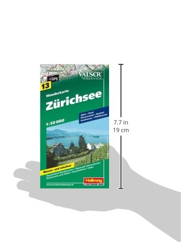 Zürichsee Wanderkarte Nr. 13, 1:50 000: Albis, Etzel, Pfannenstiel. Bachtel, Greifensee, Pfäffikersee, Freemap on Smartphone included! (Hallwag Wanderkarten, Band 13)