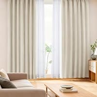 Aオーダーカーテン　ドレープ＆レース　ベージュ　掃出し窓用　新品　2枚 Aオーダーカーテン ドレープ＆レース ベージュ 掃出し窓用 新品 2枚 A