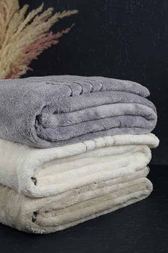 HANKER Velvet Touch Microfiber Bath Towel Set of 3: 600 GSM | 70 x 140 cm | Ultra-Soft & Plush, Instant Dry Technology, Large/Full Size, for Gifting or Personal Use | Skin friendly and Frizz Free Hair