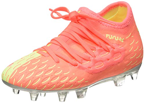 PUMA Future 5.3 Netfit OSG FG/AG Jr, Botas de Fútbol Unisex Adulto, Rosa (Nrgy Peach/Fizzy Yellow), 37 EU