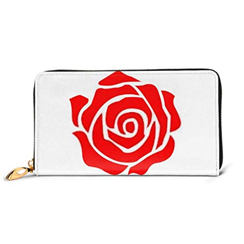Preisvergleich Produktbild JHGFG Mode Handtasche Reißverschluss Brieftasche Rose Icon Telefon Kupplung Geldbörse Abendkupplung Blockieren Leder Brieftasche Multi Card Organizer