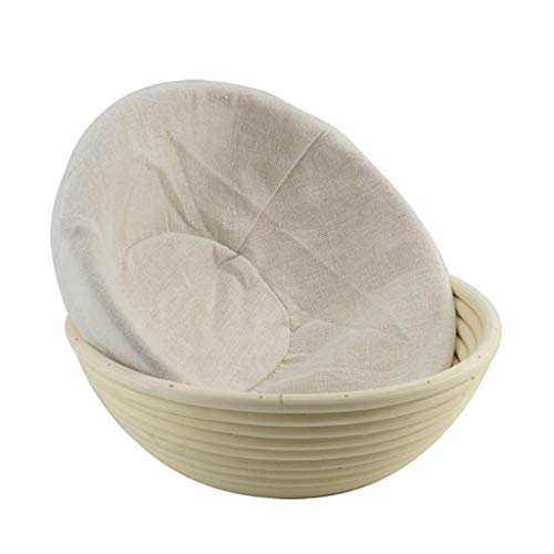 Yushu - Fermented Rattan Basket Cloth Cover, Round Bread Proofing Kit, Baking Utensils With Cover