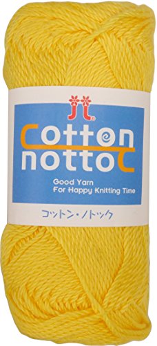 ハマナカ コットンノトック 毛糸 合太 col.12 イエロー 系 25g 約90m 5玉セット 0011