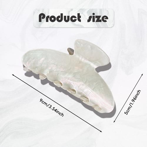 Pinza de cabello francesa blanca mediana para mujer miniatura 2