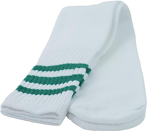Image of ToBeInStyle Unisex Knee High Cotton Tube Athletic Thick Socks w /Stripe Top