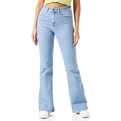 Lee Flare Body Optix, Vaqueros de Mujer con Diseño Retro y Cintura Alta, Azul Brighton Rock Bc, 27W / 31L Cover