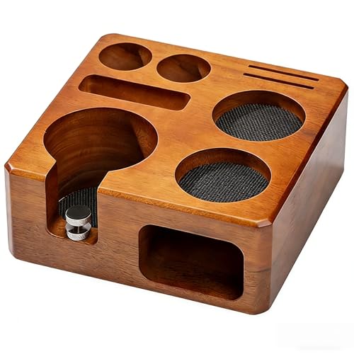 ZXBBTZ Estación Tamper Cafe 58mm, Estación de Prensado Café, Soporte Portafiltro Cafetera, Estaciónde Apisonamiento de Espresso, Soporte para Portafiltro para Barista en Cicina de Hogar/Cafetería